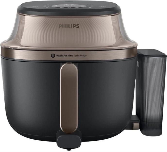 Мультипіч Philips Series 5000 OVI SteamFry 2000Вт, чаша-7.2л, сенсорне управл., 12 авто. програм, аксесуари, пластик, чорний