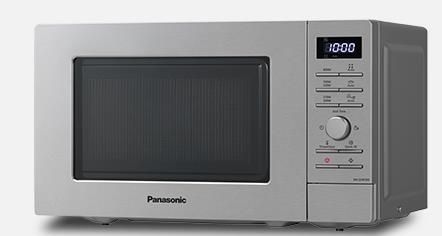 Мікрохвильова піч Panasonic, 20л, електр.управл., 800Вт, дисплей,відкриття кнопкою, сріблястий (сірий)
