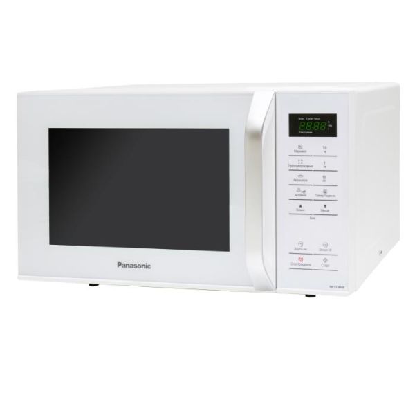 Мікрохвильова піч Panasonic, 25л, 800Вт, гриль, РК дисплей, сріблястий металік