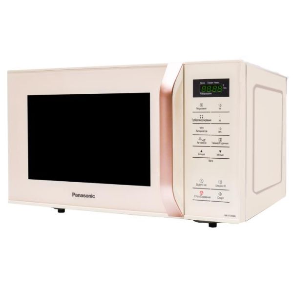 Мікрохвильова піч Panasonic, 25л, сенсор.керув., 800Вт, РК дисплей, молочний