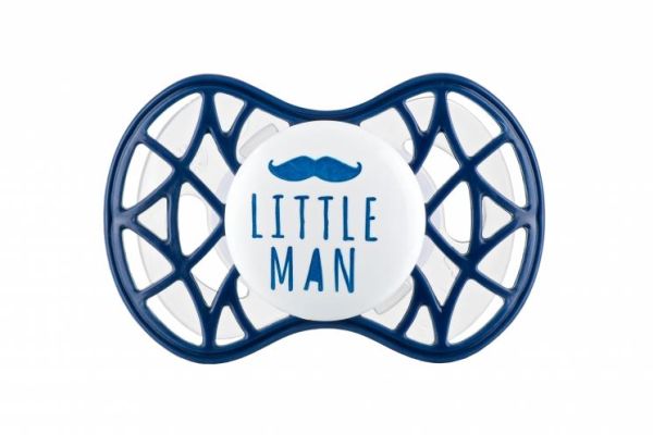 Пустушка Nuvita Air55 Cool 6міс+, симетрична, з ковпачком, LITTLE MAN темно-синій