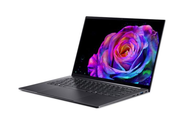 Ноутбук Acer Swift X 14 SFX14-73G 14.5" 2.8K OLED, Intel U9-285H, 32GB, F2TB, NVD5070-8, Win11, сірий