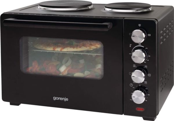 Міні піч Gorenje, 30л, 52x32х40.5см, 2 електричні конф., чорний