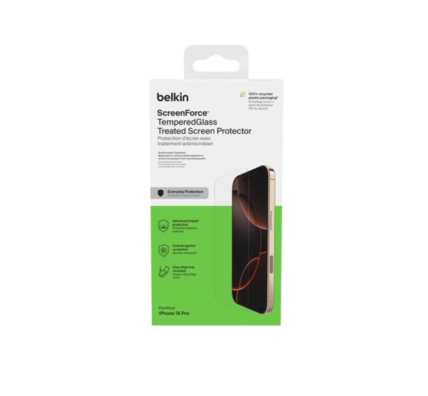 Захисне скло Belkin для iPhone 16 Pro TemperedGlass AM (1 Pack)