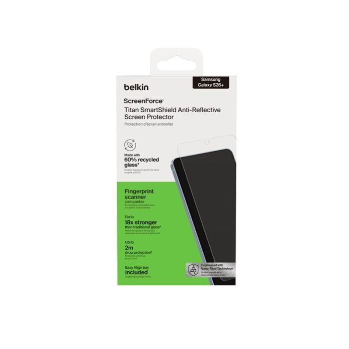 Захисне скло Belkin для Samsung Galaxy S26+ Titan SmartShield (1 Pack)