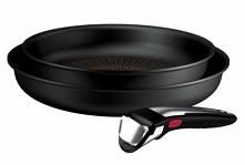 Набір посуду Tefal Ingenio Excellence+, 3 предмети, алюміній, нержавіюча сталь, бакеліт, чорний