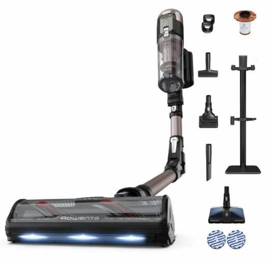 Пилосос Rowenta безпровідний X-Force Flex 16.60 Aqua Animal, 315Вт, вологе прибирання, конт пил -0.65л, автон. робота до 120хв, HEF system 99,9%, чорно-бронзови
