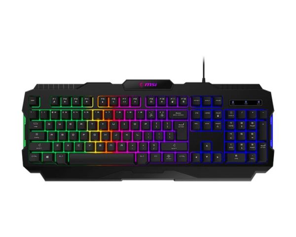 Клавіатура мембранна MSI FORGE GK100 104key, USB-A, EN/UKR/RU, ColorLED, чорний