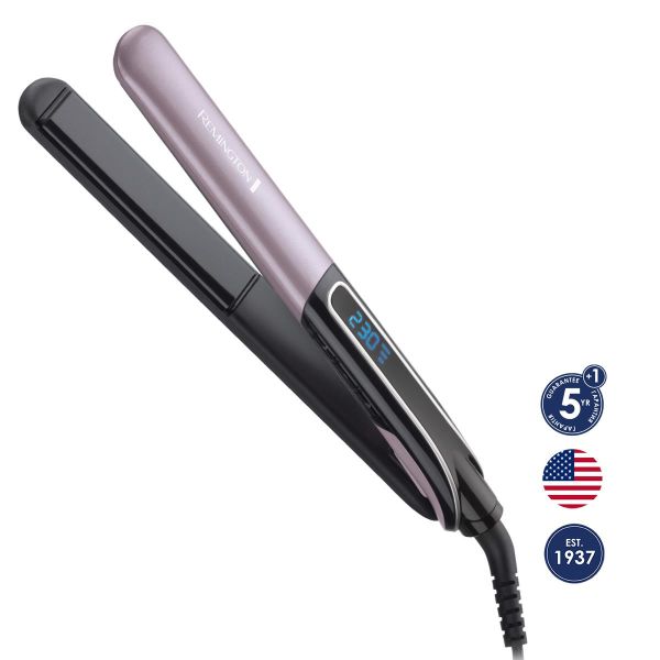 Випрямляч Remington Sleek&Curl Expert, 45Вт, темп.режимів-9, 150-230С, дисплей, кераміка, титан , бузково-чорний