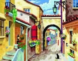 Набір для творчості Sequin Art Painting by numbers Senior Тиха вулиця 39*30см