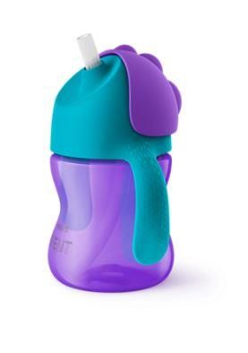 Чашка з трубочкою Avent 210мл, 9міс+, для дівчат