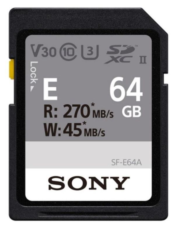 Карта пам'яті Sony SDXC   64GB C10 UHS-II U3 V30 R270/W45MB/s Entry