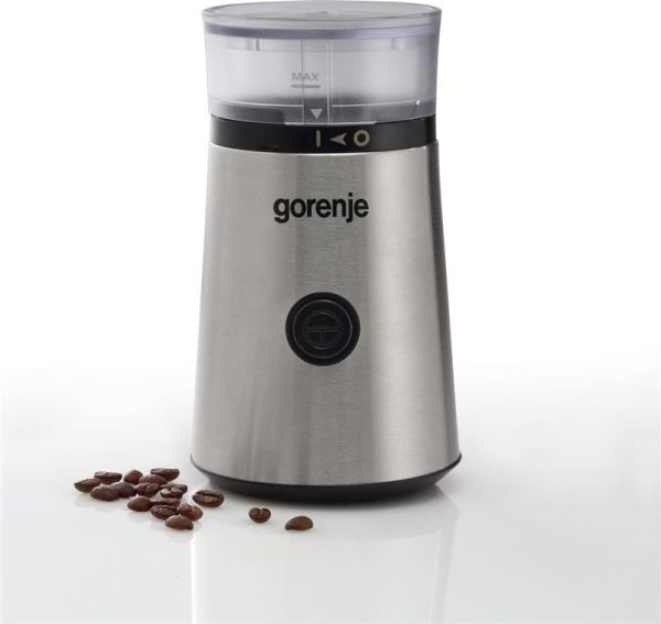 Кавомолка Gorenje роторна 150Вт, об'єм зерен-60г, метал, чорно-сріблястий