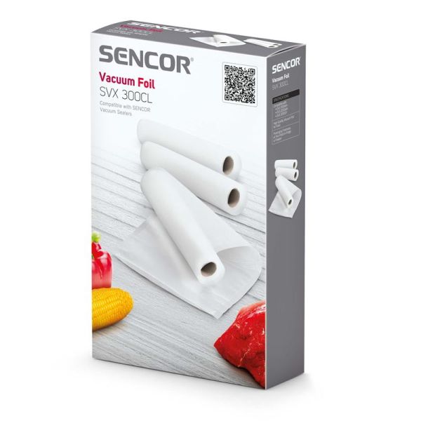 Вакуумна плівка для всіх вакууматорів Sencor, 3 рулони 20х200см