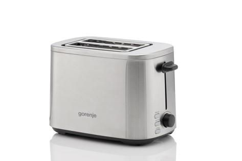 Тостер Gorenje 800Вт, підігрів, розморожування, пластик, сріблястий