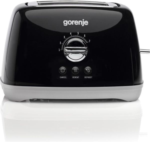 Тостер  Gorenje, 900Вт, пластик-метал, чорний