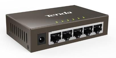 Комутатор TENDA TEG1005D 5xGE, Desktop метал, Некерований