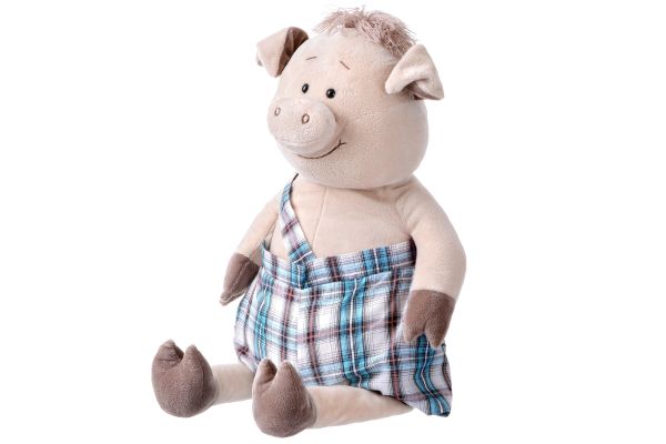 М'яка іграшка Same Toy Свинка у комбінезоні 60см