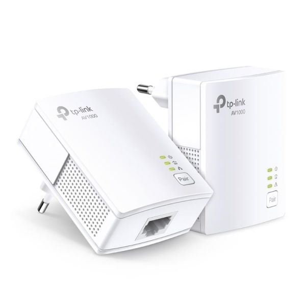 Комплект Адаптерiв Powerline TP-LINK TL-PA7017KIT AV1000, 1xGE, (TL-PA7017 2шт)