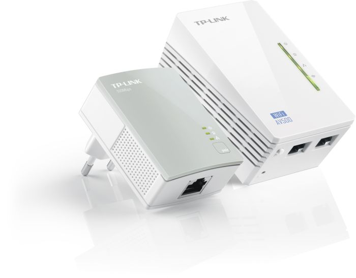 Комплект Адаптерiв Powerline TP-LINK TL-WPA4220KIT AV600, N300, (TL-WPA4220 1шт, TL-PA4010 1шт)