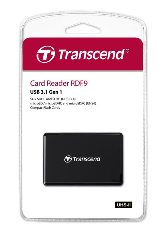 Кардрідер Transcend USB 3.1 Type-A > microSD/SD/CF UHS-II Чорний