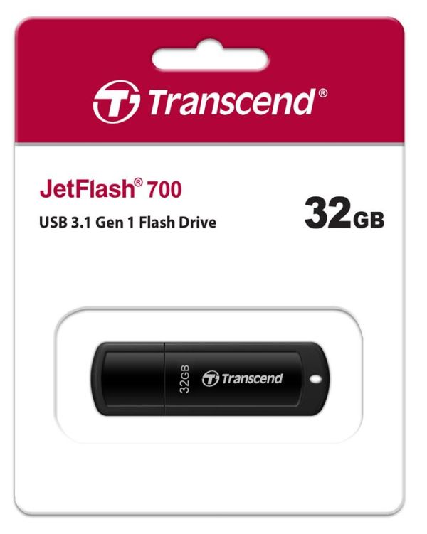 Накопичувач Transcend  32GB USB 3.1 Type-A JetFlash 700 Чорний