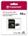 Карта пам'яті Transcend microSD   64GB C10 UHS-I U3 A2 R160/W80MB/s + SD