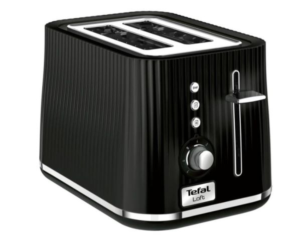 Тостер Tefal Loft 850Вт, розморожування, пластик, чорний