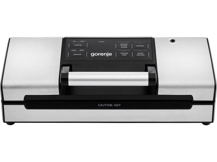 Вакууматор Gorenje для пакетів, 120Вт, 30см, електронне керування, +10 пакетів, нерж, чорний