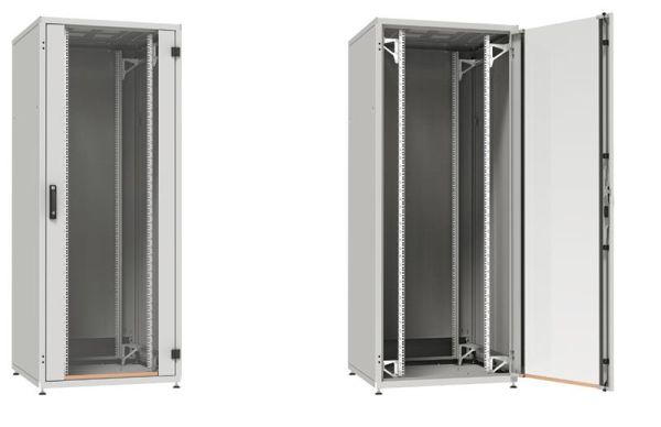 Шафа ZPAS 19", 42U, SZB IT, передні скляні двері, 800x600 мм, максимально 1500кг, чорна