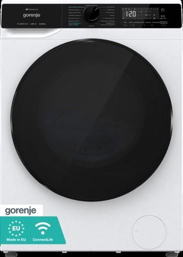 Прально-сушильна машина Gorenje фронтальна, 10.5(6)кг, 1400, A+, 60см, дисплей, пара, інвертор, Wi-Fi, білий