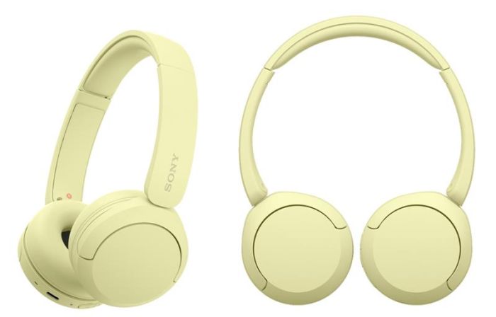 Навушники On-ear Sony WH-CH520 BT 5.2, SBC, AAC, Wireless, Mic, Жовтий