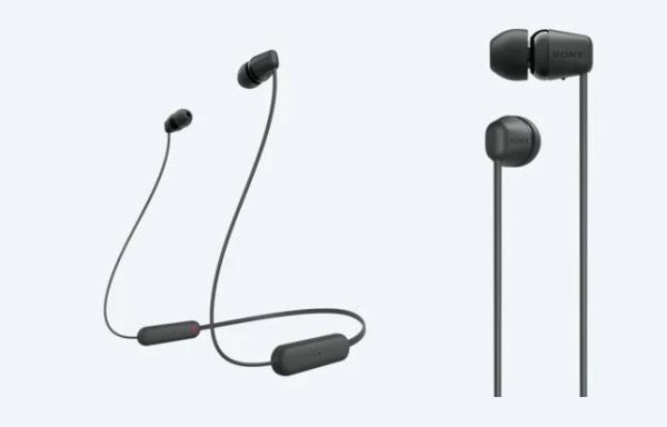 Навушники In-ear Sony WI-C100 BT 5.0, IPX4, SBC, AAC, Wireless, Mic, Чорний
