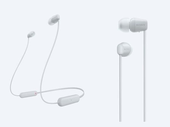 Навушники In-ear Sony WI-C100 BT 5.0, IPX4, SBC, AAC, Wireless, Mic, Білий