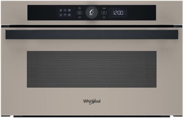 Мікрохвильова піч Whirlpool вбудована, 31л, електронне упр., 1000Вт, гриль, дисплей, бежевий