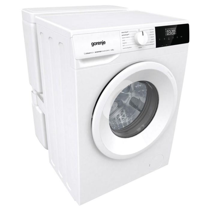 Пральна машина Gorenje фронтальна, з баком, 6кг, 1200, A+, 60см, дисплей, пар, інвертор, білий