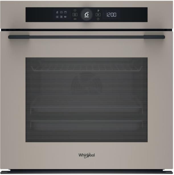 Духова шафа Whirlpool електрична, 73л, A+, дисплей, конвекція, піроліз, телескопічні напрямні, бежевий