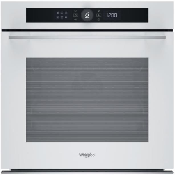 Духова шафа Whirlpool електрична, 73л, A+, дисплей, конвекція, піроліз, телескопічні напрямні, білий