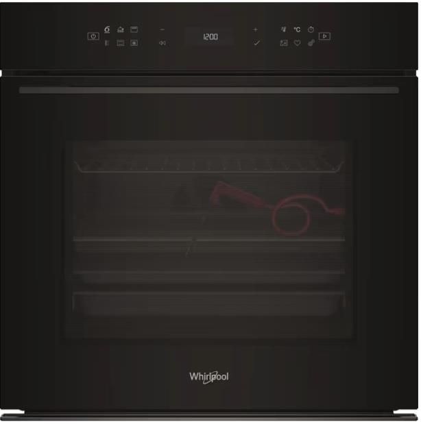 Духова шафа Whirlpool електрична, 73л, A+, дисплей, конвекція, піроліз, телескопічні напрямні, чорний