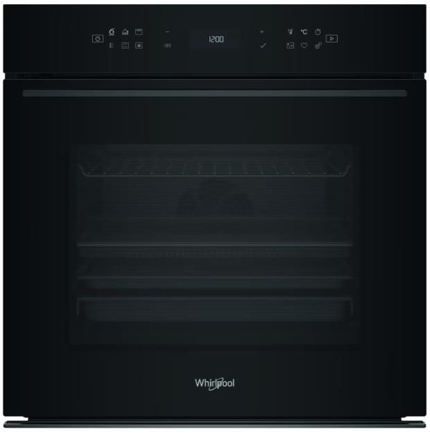 Духова шафа Whirlpool електрична, 73л, A+, дисплей, конвекція, піроліз, телескопічні напрямні, чорний