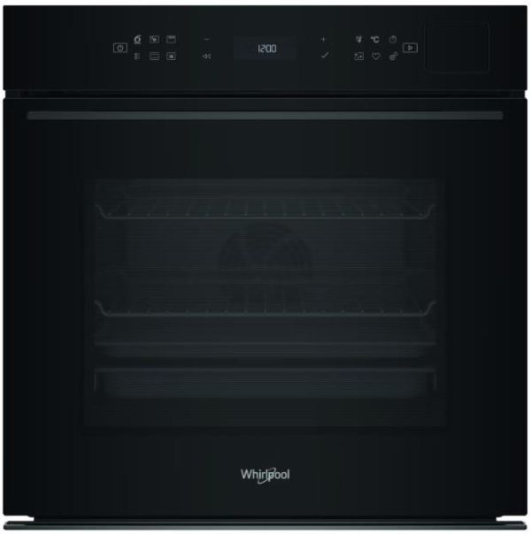 Духова шафа Whirlpool електрична, 73л, A+, дисплей, конвекція, піроліз, телескопічні напрямні, чорний