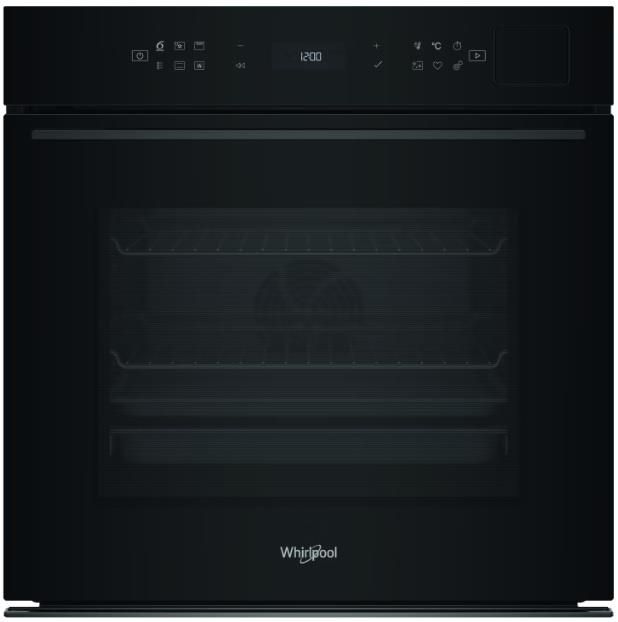 Духова шафа Whirlpool електрична, 73л, A+, дисплей, конвекція, піроліз, телескопічні напрямні, чорний