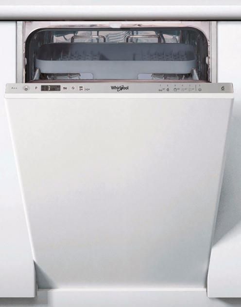 Посудомийна машина Whirlpool вбудована, 10компл., E, 45см, дисплей, білий