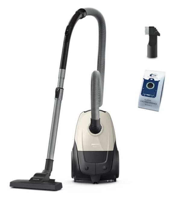 Пилосос Philips мішковий Series 1000, 750Вт, конт пил -3л, НЕРА, біло-сірий