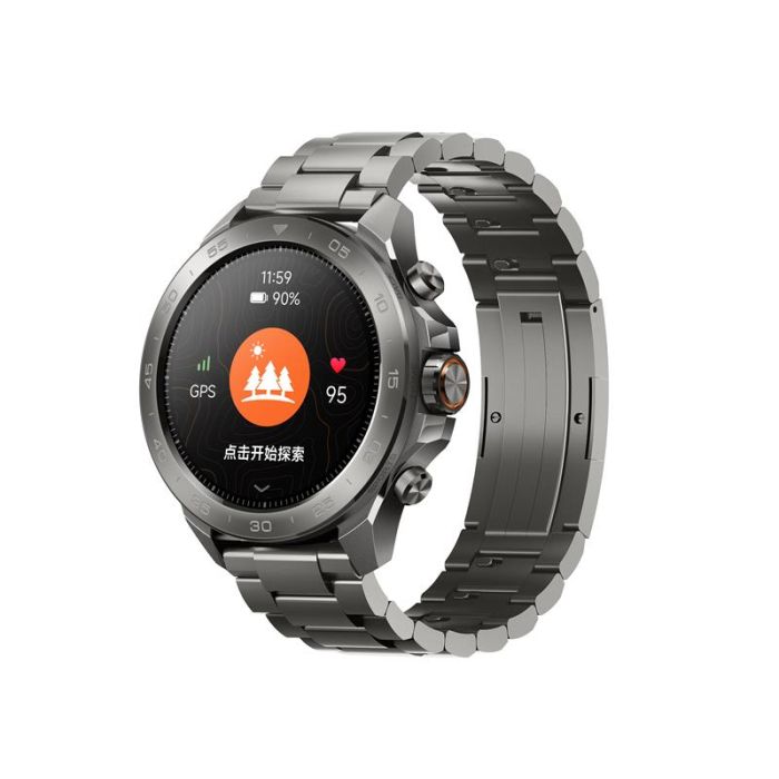 Смарт-годинник Mibro GS Explorer S 48мм, 1.32", 466x466, AMOLED, BT 5.3, Dual-band GPS, 10 ATM, суцільний титан