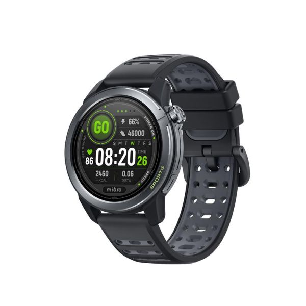 Смарт-годинник Mibro GS Active 2 46мм, 1.32", 466x466, AMOLED, BT 5.3, GPS, 5 ATM, темно-сірий