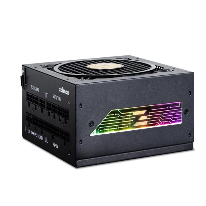 Блок живленняZalman Teramax 2 View  (1000W) 99%, 80+ Gold, 120мм, 1xMB 24pin(18+10), 2xCPU(4+4 pin), 3xMolex, 12xSATA, 4xPCIe 8pin(6+2), 1xPCIe GEN5 16pin, 1x +